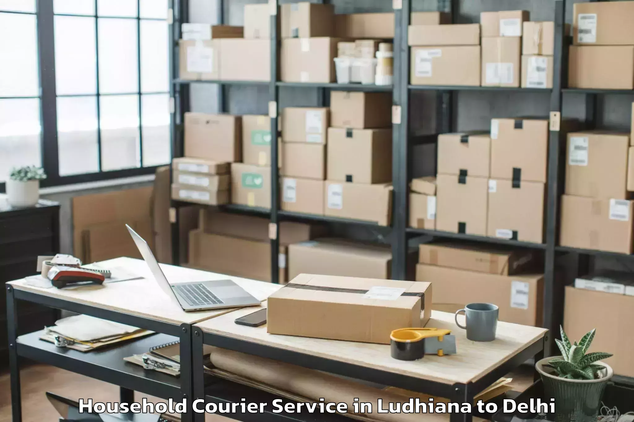 Book Ludhiana to Burari Household Courier Online